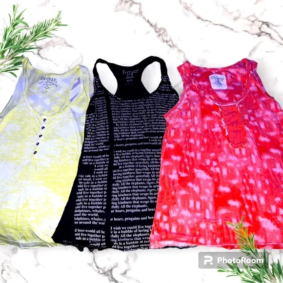 Lot of 3 Racerback Tank Tops Women’s Size Medium - Picture 1 of 7